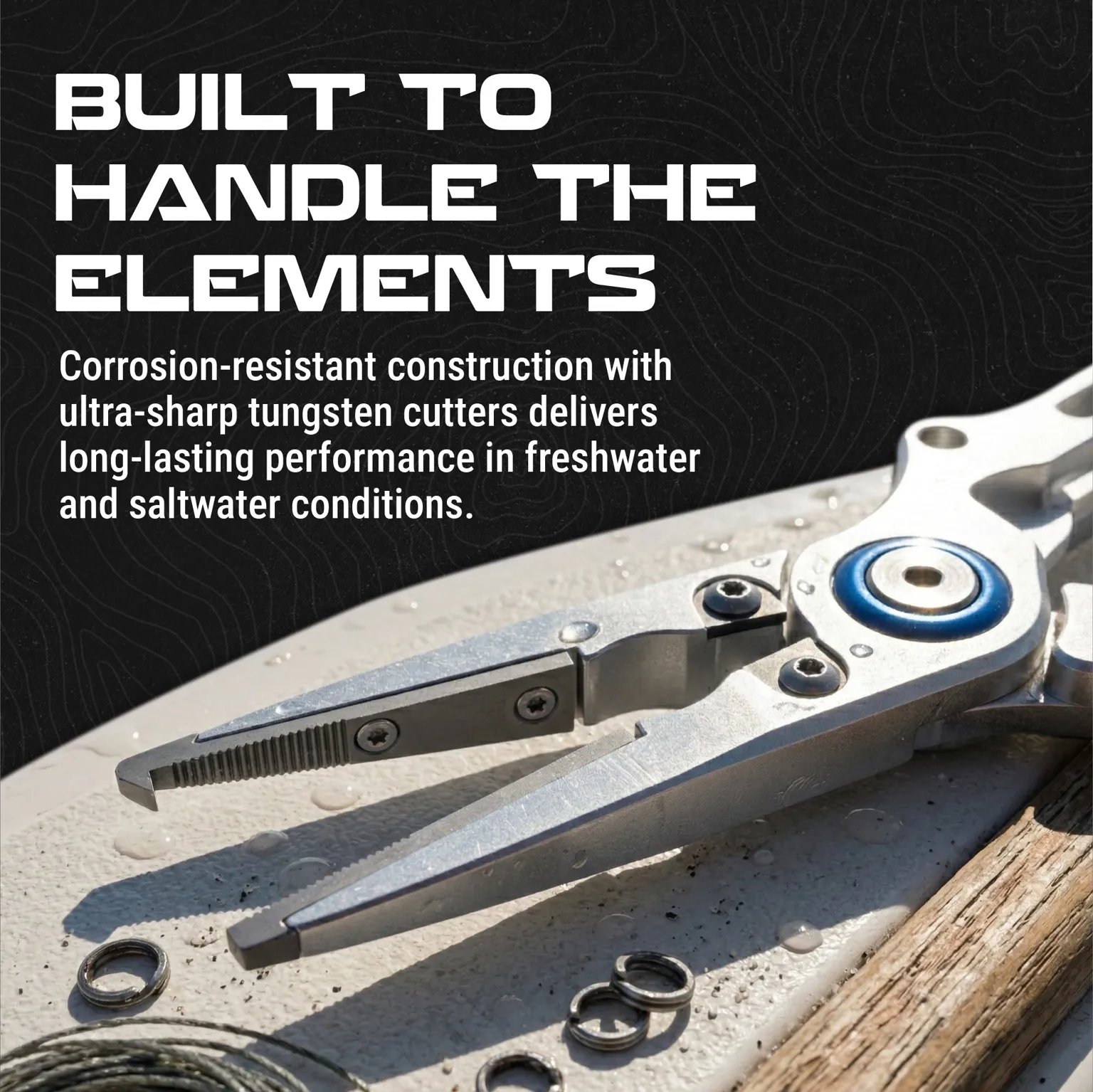 Reaction Tackle Aluminum Fishing Pliers – Split Ring or Straight Nose, Braid Cutter & Hook Remover - NEW